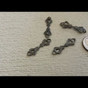 Vintage 30 100% brass filigree(silver plated) stampings